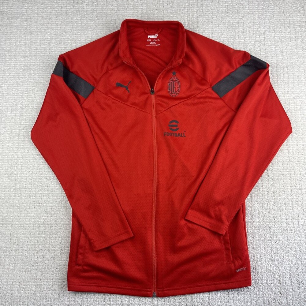 AC Milan Puma Training long sleeve football soccer Jacket red Youth XL (≈ Men S)